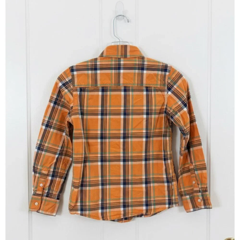 Carter’s boy, size 8‎ cotton machine, washable button down collared plaid shirt